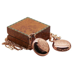 【送料無料】腕時計　ロイヤルクレストローズゴールドポケットウォッチパーソナライズ