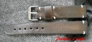 【送料無料】腕時計　メイドイタリアhandmade watch strap genuine leather brown color 2220 mmmade in italy