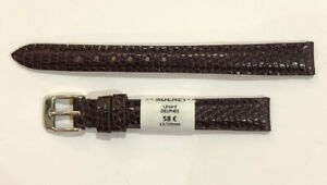 【送料無料】腕時計 ブレスレットストラップモントルロシェクワールルザードボルドー?c123 bracelet strap montre rochet cuir lezard bordeaux 12 mm largeur neuf 58?