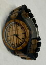 【送料無料】腕時計 メンズウッドウォッチブラウンラウンドケースバッテリーmens wood watch brown large round case batte...