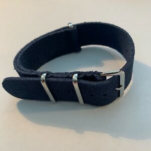 【送料無料】腕時計 スエードレザーウォッチストラップストラップtptg10 suede leather nato watch strap navy 2022mm authentic tptg10 straps