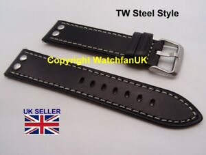 【送料無料】腕時計　ブラックスタッズレザーウォッチストラップサイズ