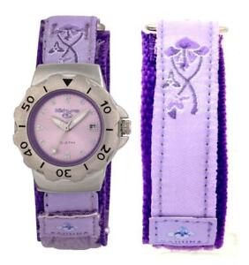 【送料無料】腕時計　カフナガールナイロンストラップウォッチスペアストラップkahuna girls or womens purple nylon strap watch **free spare strap** ak009