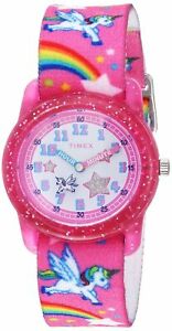 【送料無料】腕時計　キッズタイムマシンピンクユニコーンタイムティーチャーtimex tw7c25500, kids time machines pink elastic watch, unicorn, time teacher