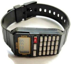 【送料無料】腕時計　ヴィンテージデジタルシリコーンバッテリーvintage watch digital gohand kk628 calculator day date silicone battery run