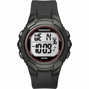 【送料無料】腕時計　タイムスマラソンレジンウォッチインディグロアラームストップウォッチtimex t5k642, mens marathon resin watch, indiglo, alarm, stopwatch