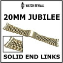 【送料無料】腕時計　ソリッドエンドリンクイエローゴールドメッキジュビリーブレスレットhigh quality 20mm jubilee bracelet with solid end links 316l yellow gold plated