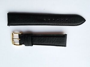 腕時計　ブレスレットクワールフロンネドタウローノワールbracelet cuir foulonne de taureau zrc noir 18mm