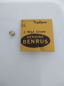 ベンラス 【送料無料】腕時計　ベンラスクラウンイエローウォッチパートタップnos genuine benrus fe crown yellow watch part 30214 signed ***tap 10,40mm