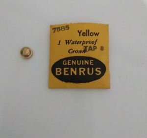 ベンラス 【送料無料】腕時計　ベンラスイエロークラウンベンラスタップnos genuine benrus yellow crown waterproof 7585 signed benrus tap 8,53mm