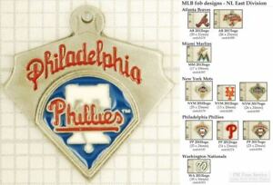 【送料無料】腕時計　チームロゴフォブデザインチェーンオプションmlb team logo decorative fobs nl east, various designs amp; watch chain options