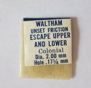 【送料無料】腕時計 ウォルサムコロニアルエスケープアッパーローワージュエルパートwaltham colonial escape upper and lower jewel unset friction watch part j54 nos 【送料無料】腕時計 ウォルサムコロニアルエスケープアッパーローワージュエルパートwaltham colonial escape upper and lower jewel unset friction watch part j54 nos