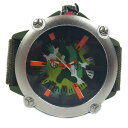 yzrv@YeNmpFEO[Vo[EHb`mens techno pave mellow greensilver watch no 7297