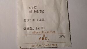 【送料無料】腕時計　エベルスポーツクリスタルガスケットジョイントドグラスebel sport crystal gaske..