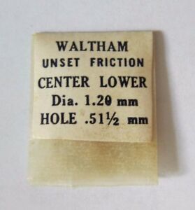 【送料無料】腕時計　ウォルサムセンターwaltham center lower jewel unset friction watch part j6 nos