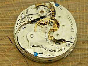 【送料無料】腕時計 アンティークポケットウォッチムーブメントエルギングレードハンティング