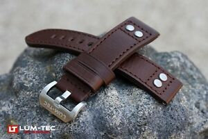 【送料無料】腕時計 シャルドンリヴェッターダークブラウンレザーストラップlumtec genuine oe chardon riveter dark brown leather strap