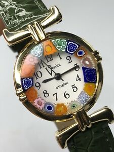【送料無料】腕時計　ヴェネツィアアートグラスファインミレフィオーリレディースバッテリーランvenice art amp; glass fine millefiori ladies wrist watch batteryruns