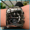 腕時計　ビジネスメンズステンレススチールクォーツファッションラグジュアリークリエイティブスクエア business mens stainless steel quartz watches fashion luxury creative square