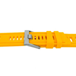 【送料無料】腕時計　?イエローダイバーシリコンラバーストラップ??? ? 22mm yellow, diver, silicone rubber, high quality watch strap ? ?