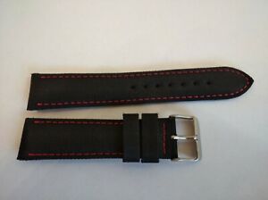 【送料無料】腕時計　キャンバスブラックウォッチストラップ