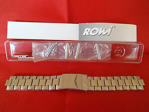 【送料無料】腕時計 ステンレススチールウォッチストラップストレートエンドrowi stainless steel watch strap 22mm straight ends with deployment clasp
