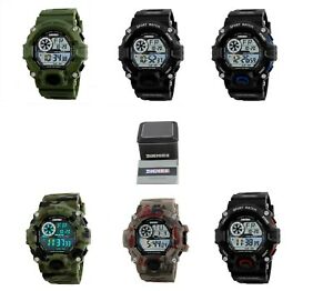 【送料無料】腕時計　デジタルスポーツタイマーアラームdigital sports military waterproof timer led multifunction alarm wrist watch
