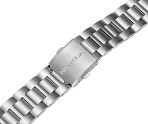 【送料無料】腕時計　ノーティカステンレススチールブレスレットnautica mens n18592g a18592g bfd 101 stainless steel 20mm watch bracelet