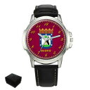 【送料無料】腕時計 マドリードコートオブアームズメンズメンズcity of madrid flag coat of arms spain gents mens wrist watch gift engraving