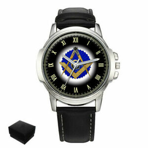 【送料無料】腕時計　スクエアコンパスフリーメーソンメイソンメンズsquare amp; compasses masonic mason gents mens wrist watch gift engraving