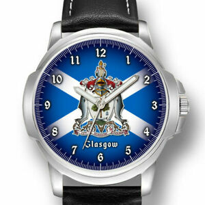 【送料無料】腕時計 グラスゴーシティスコットランドクリスマスglasgow city scotland gents mens wrist watch christmas gift engraving