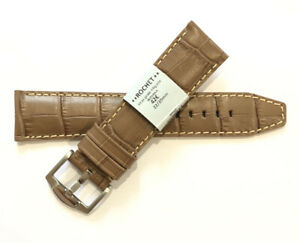 【送料無料】腕時計 ブレスレットストラップモントルロシェクワールデヴォーマロン?c108 bracelet strap montre rochet cuir de veau marron 22 mm largeur neuf 42?
