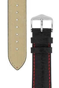 【送料無料】腕時計　ジャンパーカーフレザーウォッチストラップブラックレッドエクストラロングストラップ