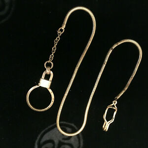 【送料無料】腕時計 インチウォッチフォブキーリングサーペンタインゴールドトーンチェーンクリップ18inch watch fobkey ring serpentine gold tone chain clip on end