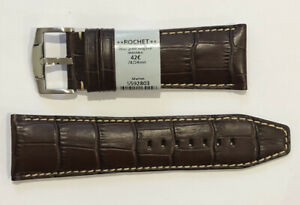 ̵ӻס֥쥹åȥȥåץȥޥc6 neuf bracelet strap montre rochet cuir veau marron 28 mm largeur neuf 42?