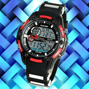 【送料無料】腕時計　オロロギウウオモダポルソデジタルアナログコマルチファンツィオーネクエーマーミリタリーロスラックorologio uomo da polso digitale analogico multifunzione quamer military ros