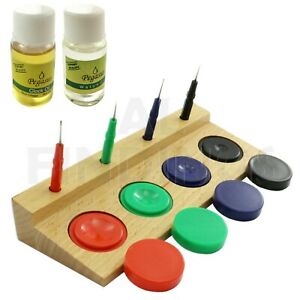 【送料無料】腕時計　メーカーオイルグリースカップホルダーオイラーピンオイルセットwatchmakers oil ..