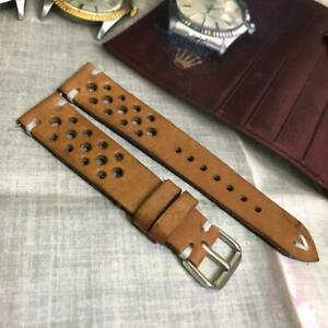 【送料無料】腕時計　ヴィンテージイタリアンレザーラリーレーシングウォッチストラップ18 19 20 21 22 24mm vintage italian genuine leather rally racing watch strap hm