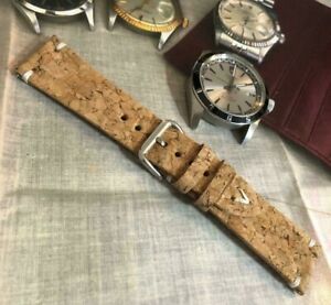 【送料無料】腕時計　ヴィンテージイタリアレアルコルクラリーレーシングウォッチストラップタン18 19 20 21 22 24mm vintage italian real cork rally racing watch strap hm tan
