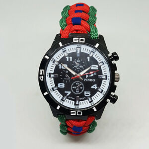 【送料無料】腕時計　ロイヤルアイルランドパラコードウォッチparacord watch in royal irish regiment colours