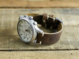 【送料無料】腕時計　ホーウィーンブラウンナットダブリンレザーウォッチストラップメイドインアメリカズhorween brown nut dublin leather watch strap 20mm made in usa