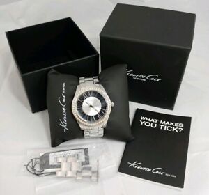 【送料無料】腕時計　ケネスコールウォッチクリスタルベゼルスケルトンステンレスレディースマンズボックスリンクスkenneth cole watch crystal bezel skeleton stainless ladies mans box links 4851