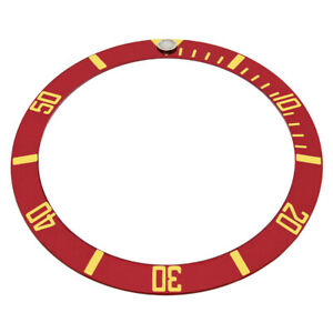 hokushinの【送料無料】腕時計　ベゼルフォントreplacement bezel insert red with gold font for watch 3650mm x 3040mm｜アングル2