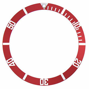 【送料無料】腕時計 ベゼルreplacement bezel insert red flat for watch 38mm x 3150mm