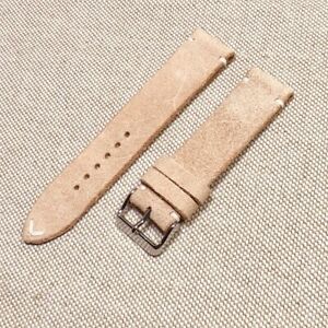 【送料無料】腕時計　ウォッチストラップホーウェンダブリンスエードレザーストレートカットハンドメイド22mm watch strap horween dublin suede leather straight cut handmade
