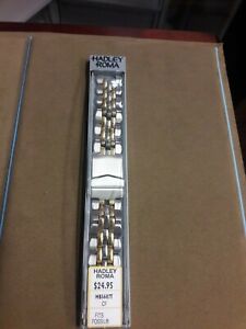 【送料無料】腕時計　ハドリーローマステンレストーンhadley roma, stainless two tone, mb5687t 22mm, mib, , free usps shipping