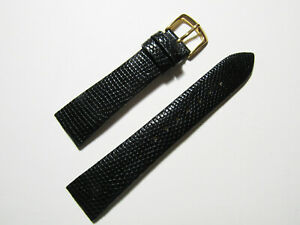 【送料無料】腕時計　ハドリーローマウォッチストラップメンズブラックトカゲ