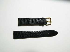 【送料無料】腕時計　ハドリーローマウォッチストラップメンズブラックトカゲ