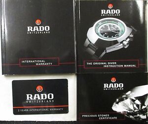 腕時計　オリジナルダイバーウォッチマニュアルカードブックrado the original diver watch instruction manual guarantee warranty card amp; books