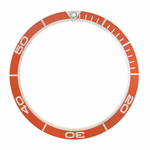 【送料無料】腕時計　ベゼルオレンジreplacement bezel insert orange for watch 38mm x 31mm